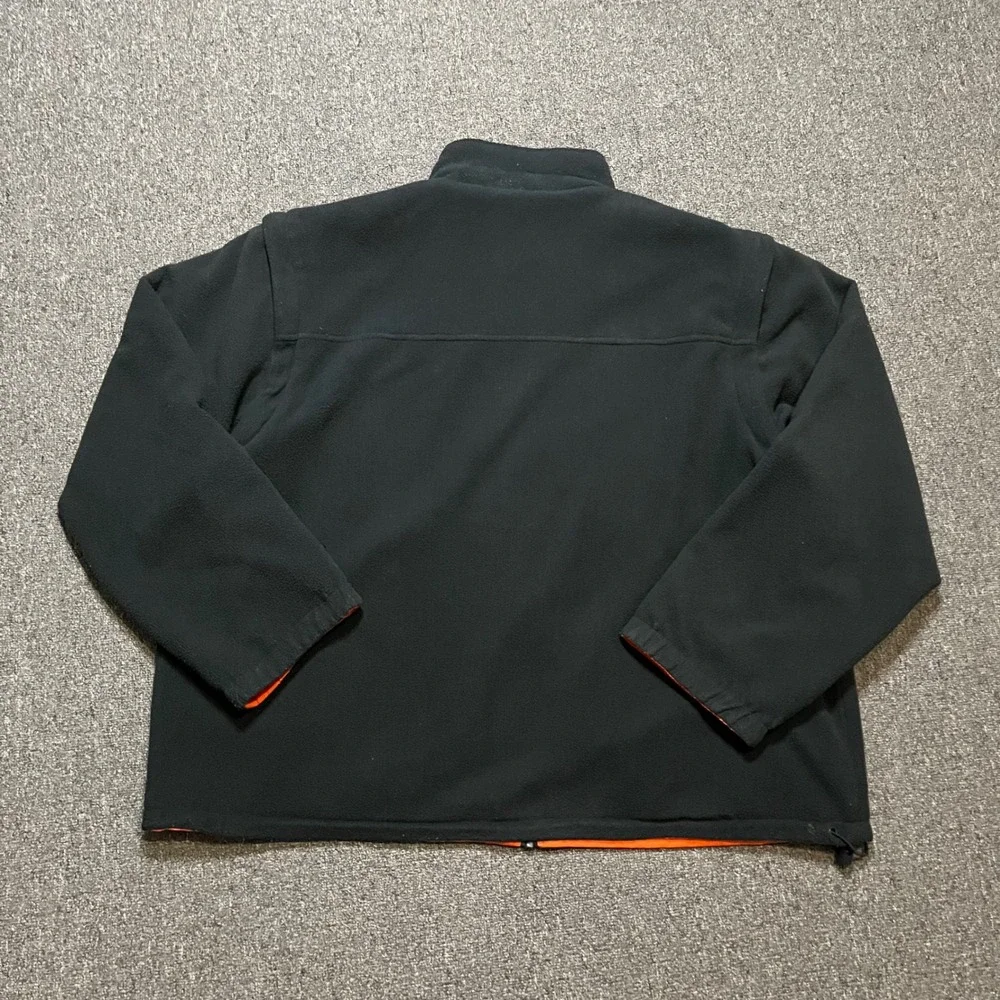 NFL Chicago Bears Reversible Jacket‎ XL Orange Navy Fleece Windbreaker Full Zip